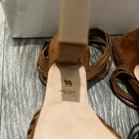 🎉HP🎉 NIB Veronica Beard Fletcher Block Heel Suede Platform Hazelwood 8.5 - Picture 14 of 14